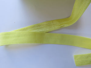 1m Lemon Yellow Fold over elastic foldover FOE 15mm