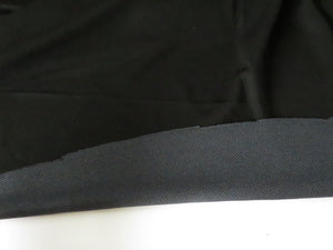 1.5m Shuttle Black with Grey Honeycomb backing 58% merino 48% polyester 215g- precut lengths