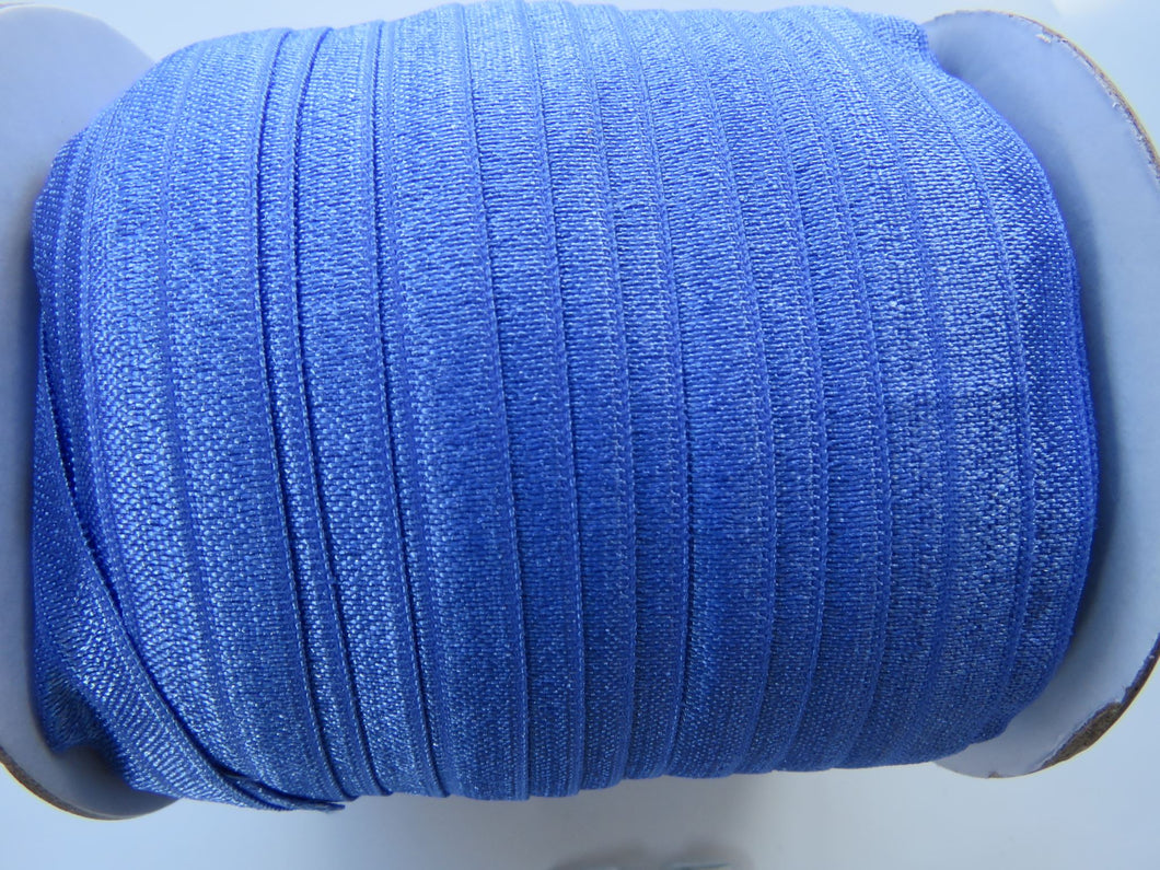 5m x 15mm wide Wisteria Blue Fold over elastic foldover FOE 15mm