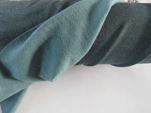 Sale-50% 48cm Jadite Green 38% merino 54% polyester 8% elastane brushed sweatshirting 285g- has dye flaw