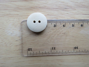 50 Sewing Machine and Handmade with love wood look 20mm buttons