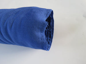 1.5m Resolution Blue 46% merino 54% polyester 135g jersey knit fabric