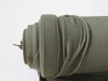 Load image into Gallery viewer, 1m Woodland Olive 230g 100% merino looped back sweatshirt fabric Xtra wide 195cm