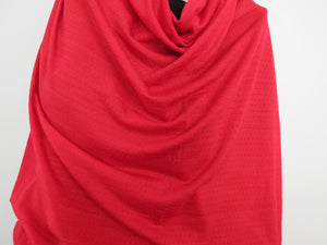 1m Tango Red Star Eyelet  98.7% Merino 1.3% nylon Jersey Knit- 150g- precut as last metre