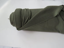 Load image into Gallery viewer, 1m Woodland Olive 230g 100% merino looped back sweatshirt fabric Xtra wide 195cm