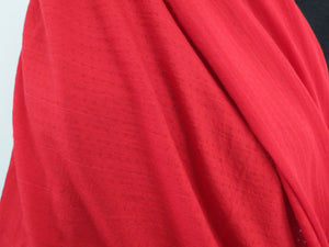 1.5m Tango Red Star Eyelet 98.7% Merino Jersey Knit- 150g