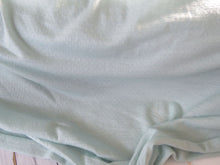 Load image into Gallery viewer, 25cm Frosty Mint Green 57% merino 34% tencil 15% nylon 150g eyelet  fabric