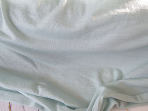 25cm Frosty Mint Green 57% merino 34% tencil 15% nylon 150g eyelet  fabric