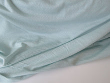 Load image into Gallery viewer, 25cm Frosty Mint Green 57% merino 34% tencil 15% nylon 150g eyelet  fabric