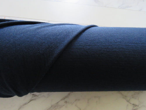 2m Adell Navy 100% merino jersey knit 165g 150cm-precut 2m lengths