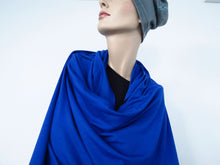 Load image into Gallery viewer, 1.5m Prussian Blue Merino Nylon Corespun 50% Merino 33% Tencil 5% elastane 12% Nylon 155g- precut pieces only