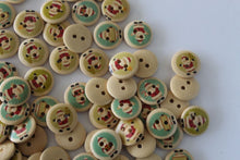 Load image into Gallery viewer, 20 Santa Buttons 15mm
