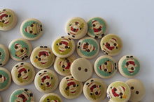 Load image into Gallery viewer, 10 Santa Buttons 15mm