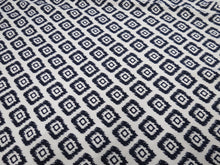 Load image into Gallery viewer, Sale- 50% off 1.5m Bolton Navy Diamond Print Polyester Elastane  Print Stretch Knit- precut lengths only