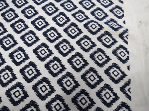 Sale- 50% off 1.5m Bolton Navy Diamond Print Polyester Elastane  Print Stretch Knit- precut lengths only
