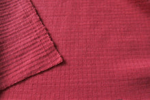 Load image into Gallery viewer, 1.6m Aloha Pinky Red 75% merino 25% polyester 230g Textured Knit