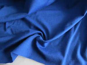 1.5m Prussian Blue Merino Nylon Corespun 50% Merino 33% Tencil 5% elastane 12% Nylon 155g- precut pieces only