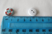 Load image into Gallery viewer, 50 Blue Nautical Marine Print 15mm Wooden Buttons