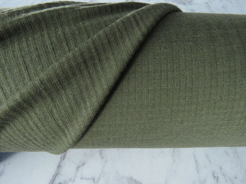2m Oslo Olive 75% Merino 25% Polyester 230g Knit- precut 2m length