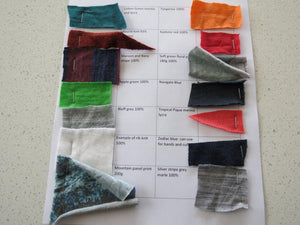 Samples of Merino Fabric- A4 sheet