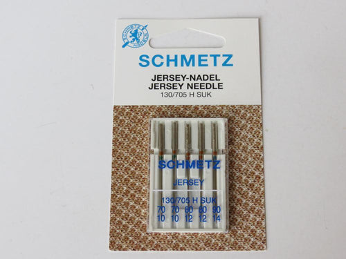 5 Schmetz Jersey Needles- Sizes 70/10 80/12 90/14