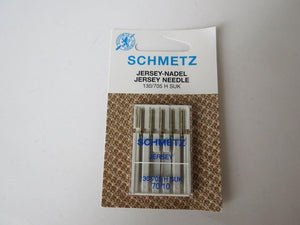 70/10 Schmetz Jersey Needles Use for Merino Fabrics 130/705- Use for most lighter weight knits