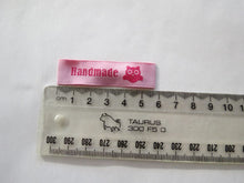 Load image into Gallery viewer, 9 Pink Handmade Labels with Owl 60 x 15mm