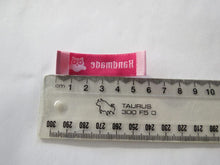 Load image into Gallery viewer, 9 Pink Handmade Labels with Owl 60 x 15mm