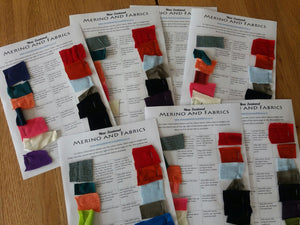 Samples of Merino Fabric- A4 sheet