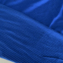 Load image into Gallery viewer, 2.45m Daring Blue 51% merino 34% tencel 15% nylon eyelet fabric 145g - great for activewear- longest piece available