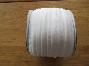 50 yards / 45m White Fold Over Elastic FOE  15mm- In stock available for immediate dispatch.