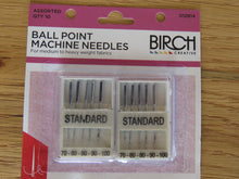 Load image into Gallery viewer, 10 Ball Point Machine Needles 70, 80, 90 and 100- Birch Creative