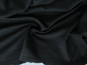 1m Wesley Black 195g 100% merino jersey knit 152cm wide