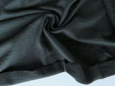 2m Wesley Black 195g 100% merino jersey knit 152cm wide