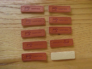 25 PU Leather Sewing Machine handmade labels