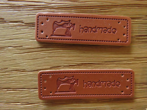 50 PU Leather Sewing Machine handmade labels