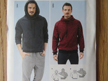 Load image into Gallery viewer, Burda 6718 Mens Hoodie Sweatshirt pattern with hood or without