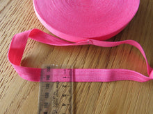 Load image into Gallery viewer, 1m Bright Pink Fold over elastic Foldover FOE 15mm