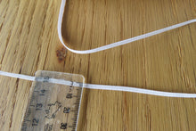 Load image into Gallery viewer, 1m White elastic  Width 3mm- use for facemasks, crafts, sewing.
