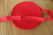 Load image into Gallery viewer, 1m Poppy red 15mm fold over elastic foldover FOE