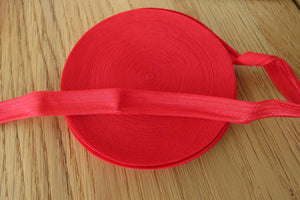 1m Poppy red 15mm fold over elastic foldover FOE