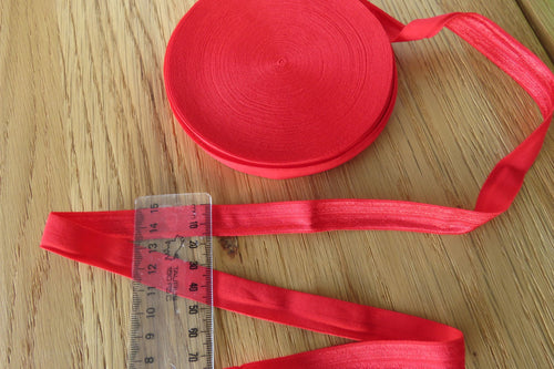 1m Poppy red 15mm fold over elastic foldover FOE