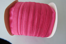 Load image into Gallery viewer, Bright Pink 50 yard/ 45.7m roll of Fold over elastic 15mm