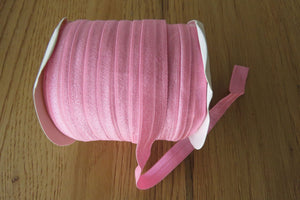 Geranium Pink 50 yard/ 45m roll of Fold over elastic 15mm