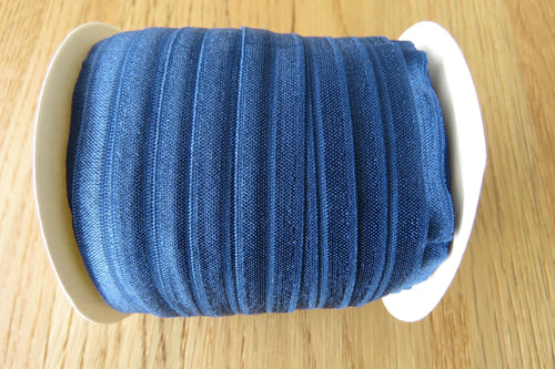 10m Navy blue 15mm fold over elastic foldover foe