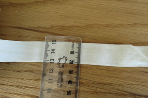 5m Cream 20mm fold over foldover FOE elastic
